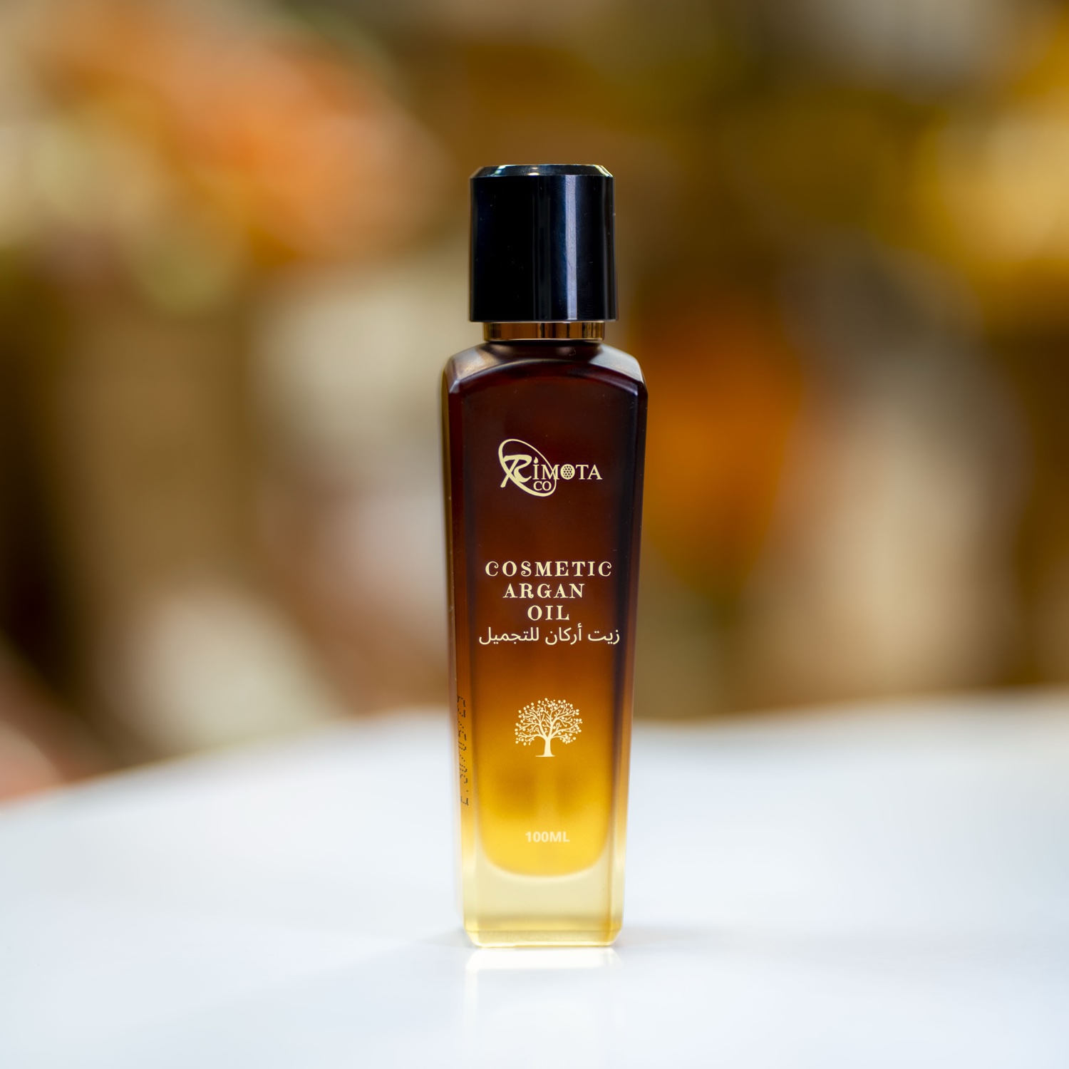 Flacon d’huile d’argan cosmétique Rimota